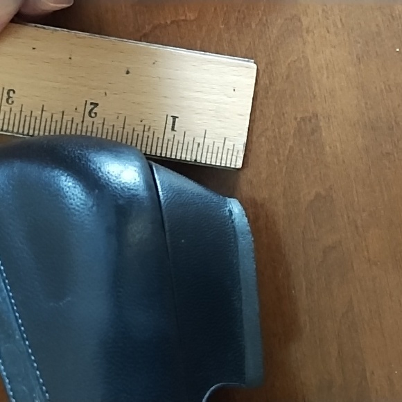 Shelby Kitten Heel PumpsWomen's Size 9 Kid Leather Church Office Party Navy Blue - Picture 6 of 9